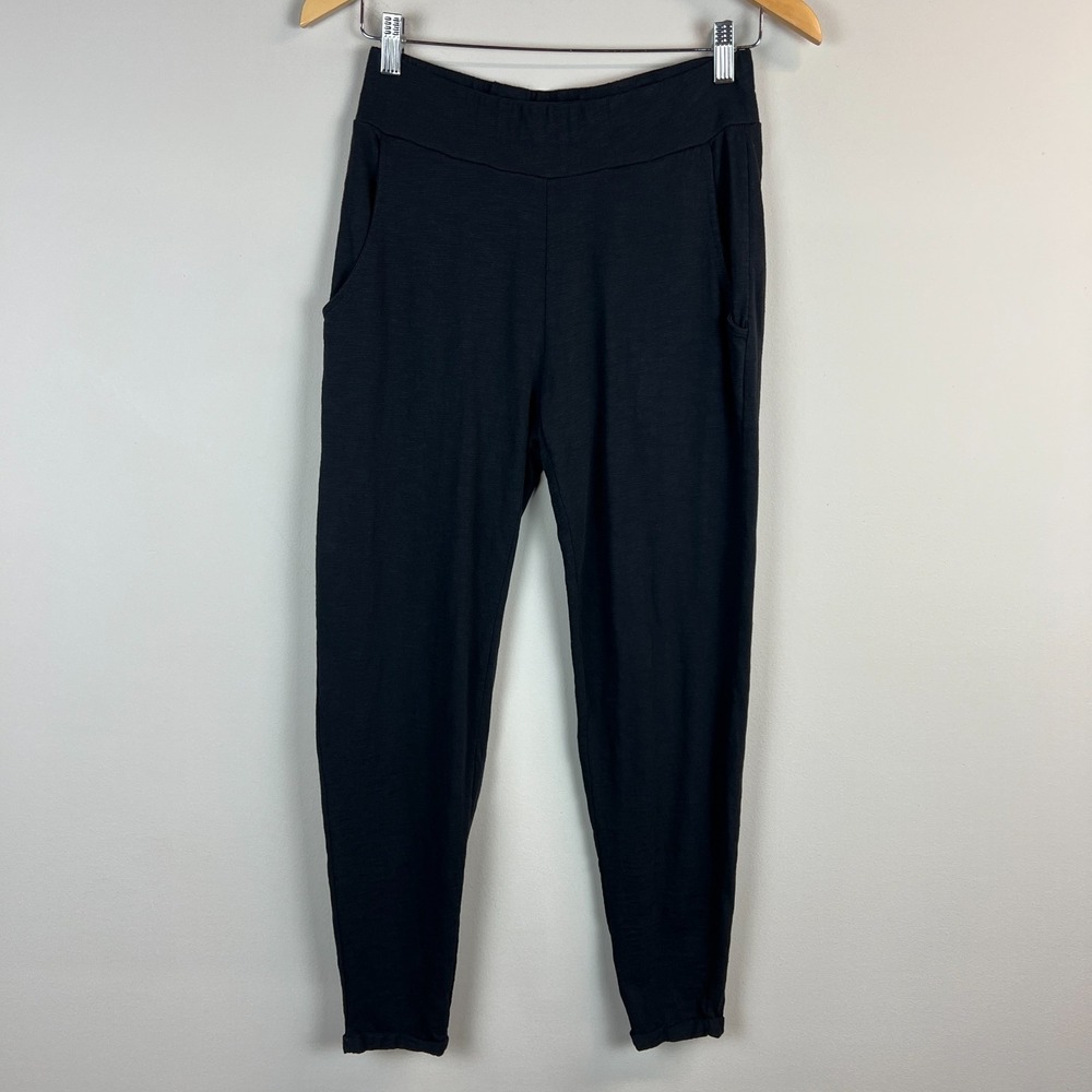 Known Supply Sequoia Pants Womens XS Black Organic Cotton Joggers Tapered Casual